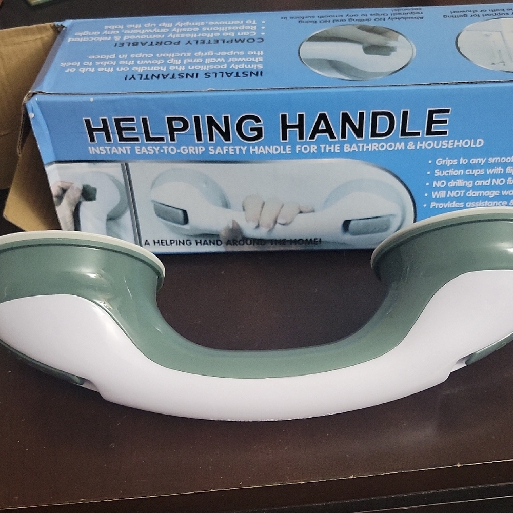 Green and White Helping Handle
